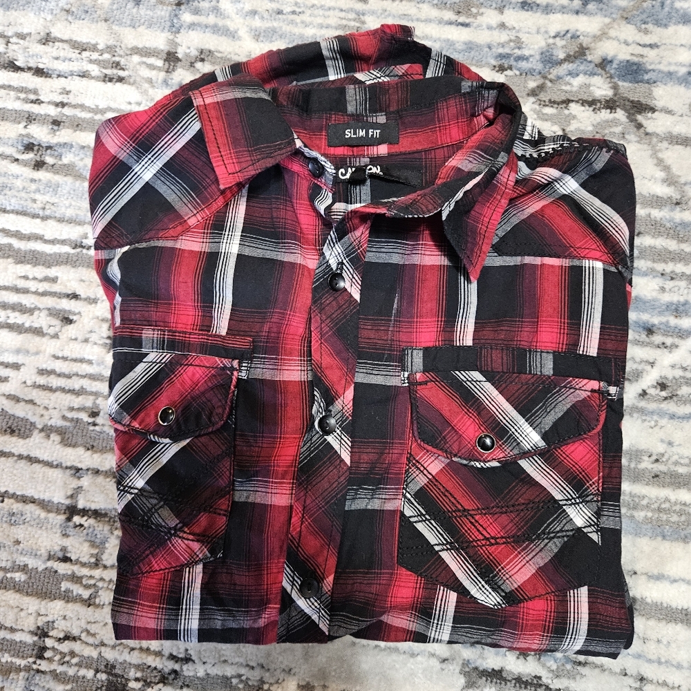 Mens Carbon Slim Fit Long Sleeve Shirt